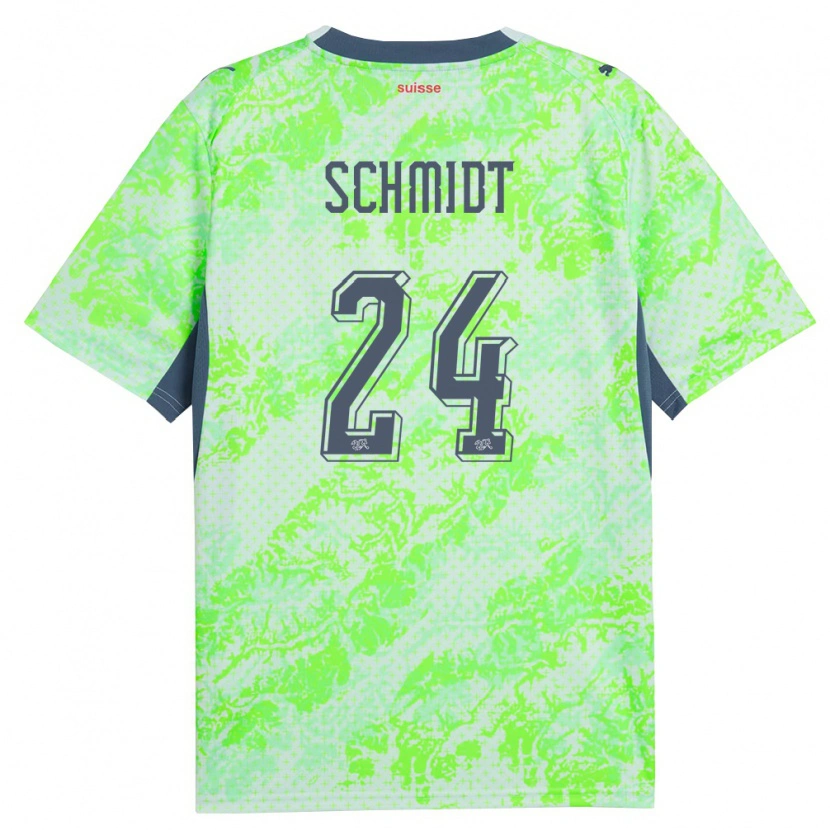 Danxen Mujer Camiseta Suiza Isaac Schmidt #24 Verde Marino 2ª Equipación 26-28 La Camisa México