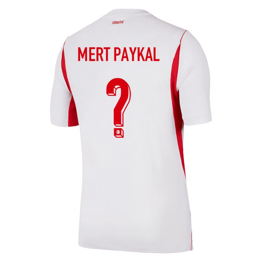 Danxen Mujer Camiseta Turquía Burak Mert Paykal #0 Blanco Rojo Borgoña 2ª Equipación 26-28 La Camisa México