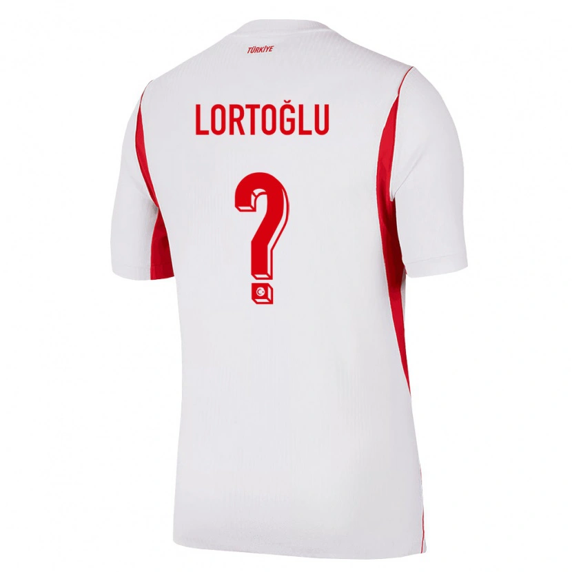 Danxen Mujer Camiseta Turquía Armağan Lortoğlu #0 Blanco Rojo Borgoña 2ª Equipación 26-28 La Camisa México