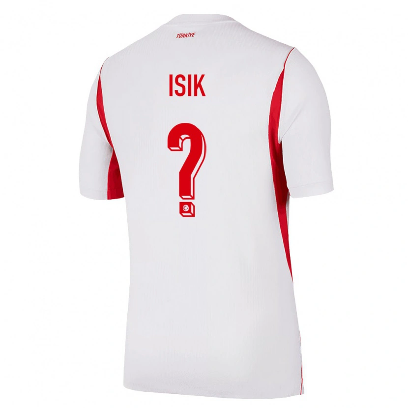 Danxen Mujer Camiseta Turquía Emre Işık #0 Blanco Rojo Borgoña 2ª Equipación 26-28 La Camisa México