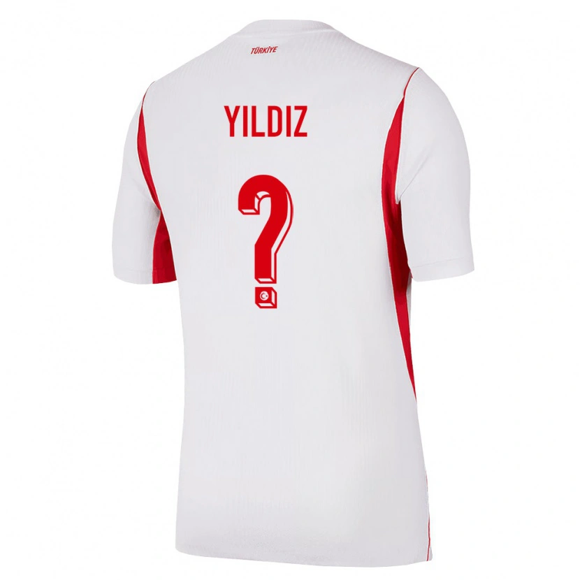 Danxen Mujer Camiseta Turquía Mine Yıldız #0 Blanco Rojo Borgoña 2ª Equipación 26-28 La Camisa México