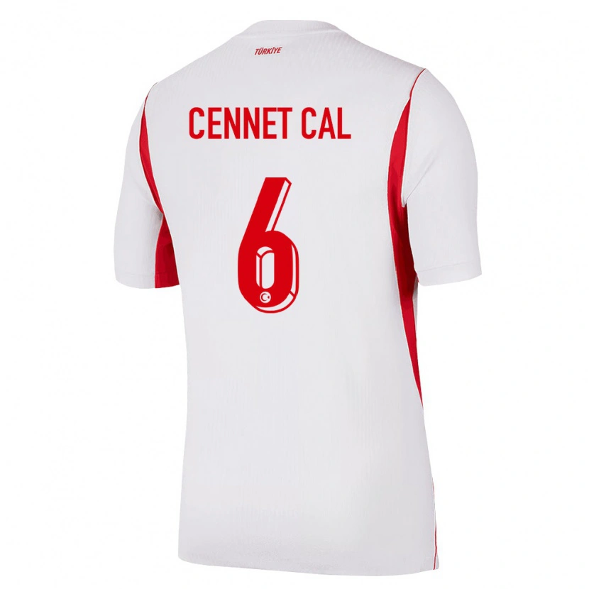 Danxen Mujer Camiseta Turquía Meryem Cennet Çal #6 Blanco Rojo Borgoña 2ª Equipación 26-28 La Camisa México
