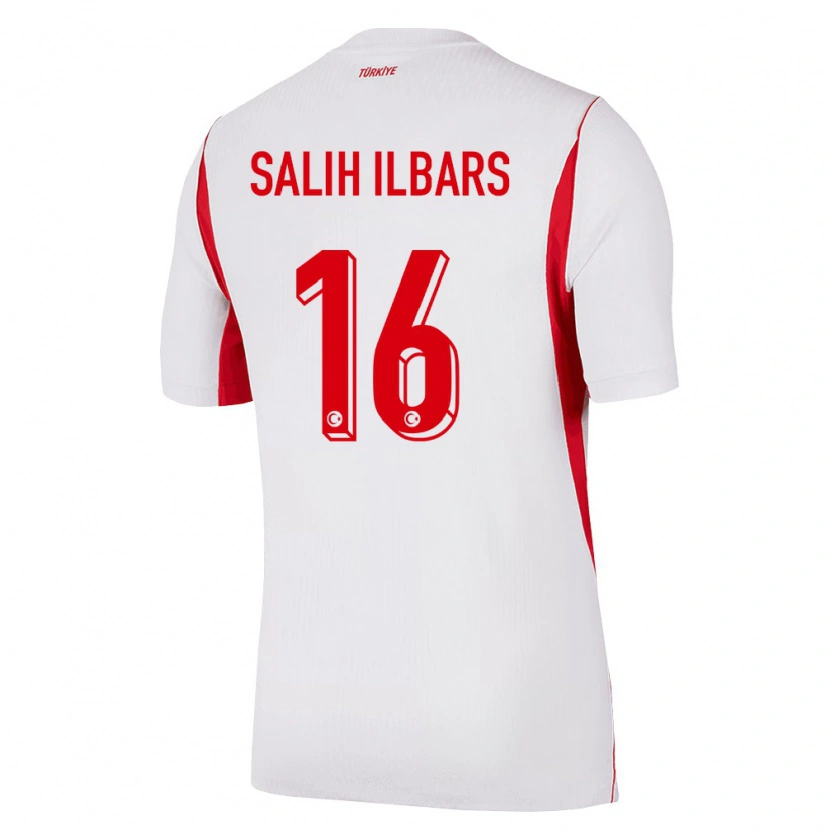Danxen Mujer Camiseta Turquía Muhammet Salih İlbars #16 Blanco Rojo Borgoña 2ª Equipación 26-28 La Camisa México