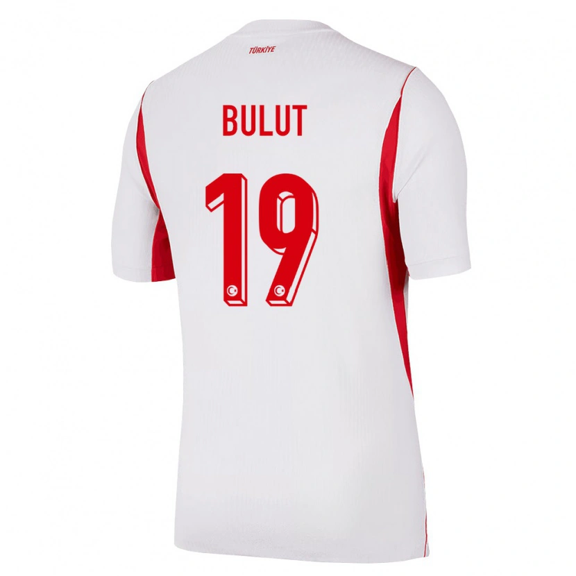 Danxen Mujer Camiseta Turquía Hasan Bulut #19 Blanco Rojo Borgoña 2ª Equipación 26-28 La Camisa México