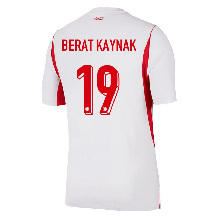 Danxen Mujer Camiseta Turquía Ensar Berat Kaynak #19 Blanco Rojo Borgoña 2ª Equipación 26-28 La Camisa México