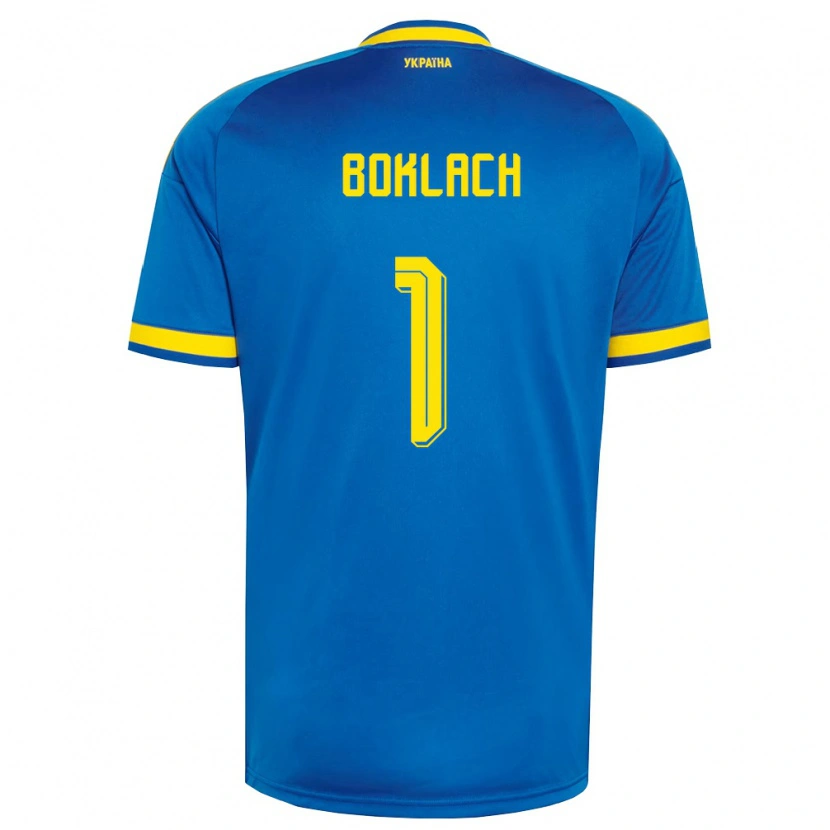 Danxen Mujer Camiseta Ucrania Kateryna Boklach #1 Azul Amarillo Marino 2ª Equipación 26-28 La Camisa México