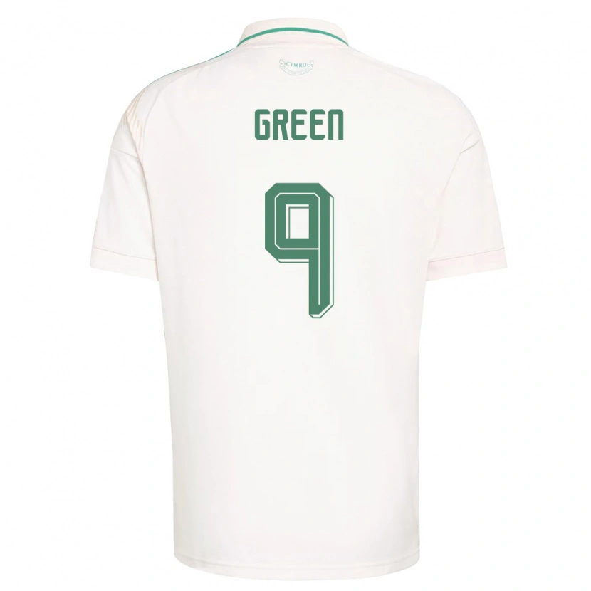 Danxen Mujer Camiseta Gales Kayleigh Green #9 Blanco Marrón Verde 2ª Equipación 26-28 La Camisa México