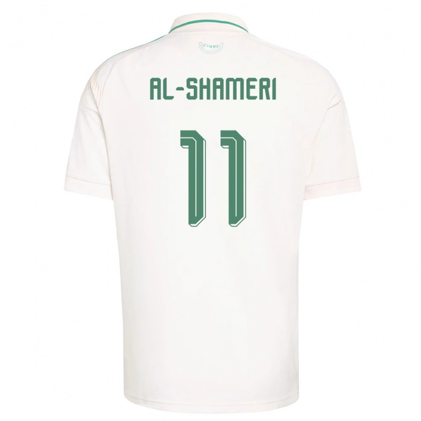 Danxen Mujer Camiseta Gales Nawaf Al-Shameri #11 Blanco Marrón Verde 2ª Equipación 26-28 La Camisa México