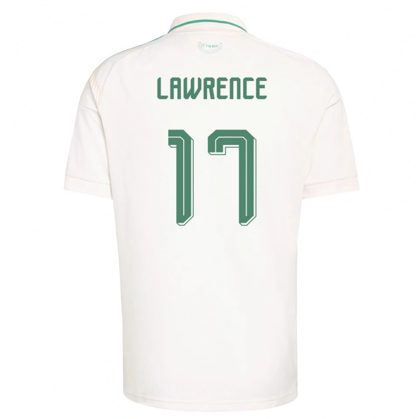 Danxen Mujer Camiseta Gales Nadia Lawrence #17 Blanco Marrón Verde 2ª Equipación 26-28 La Camisa México