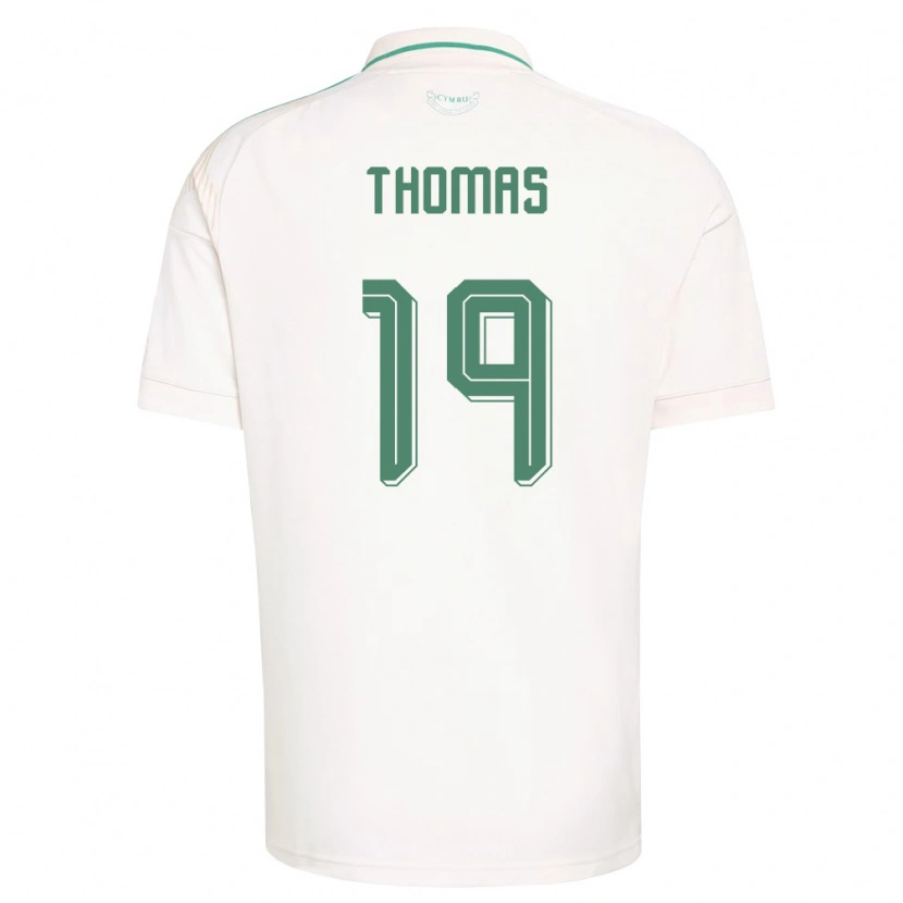Danxen Mujer Camiseta Gales Sorba Thomas #19 Blanco Marrón Verde 2ª Equipación 26-28 La Camisa México