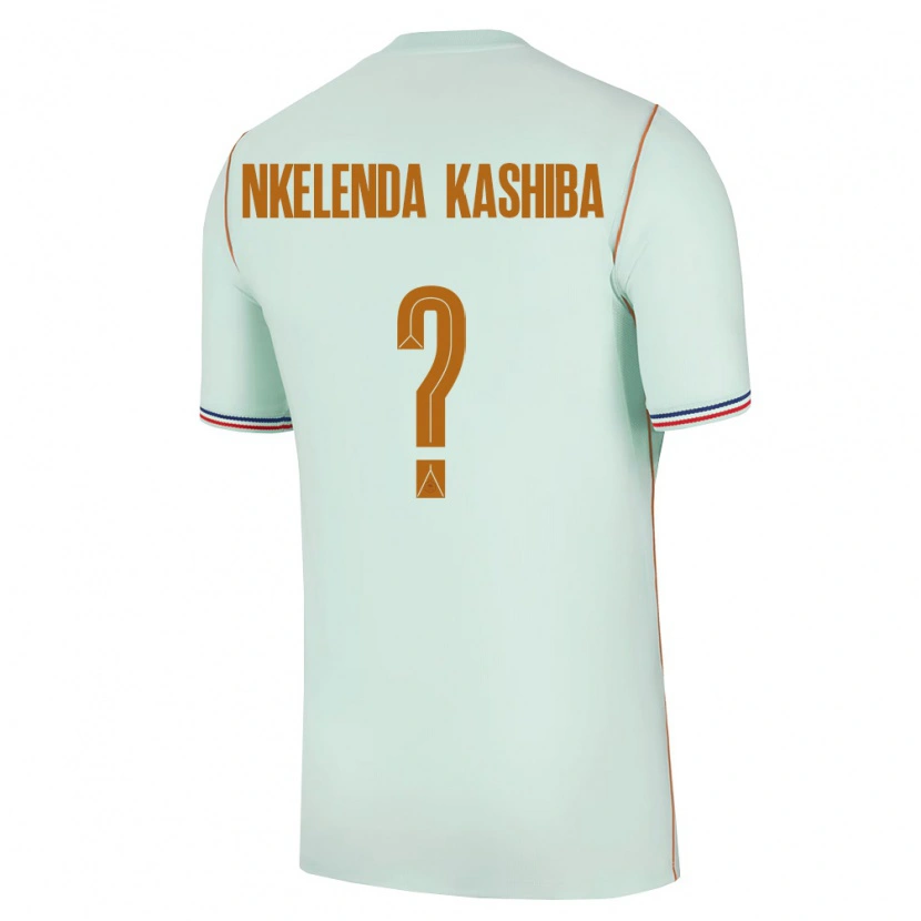 Danxen Mujer Camiseta Francia Jason Nkelenda Kashiba #0 Verde Oro 2ª Equipación 26-28 La Camisa México