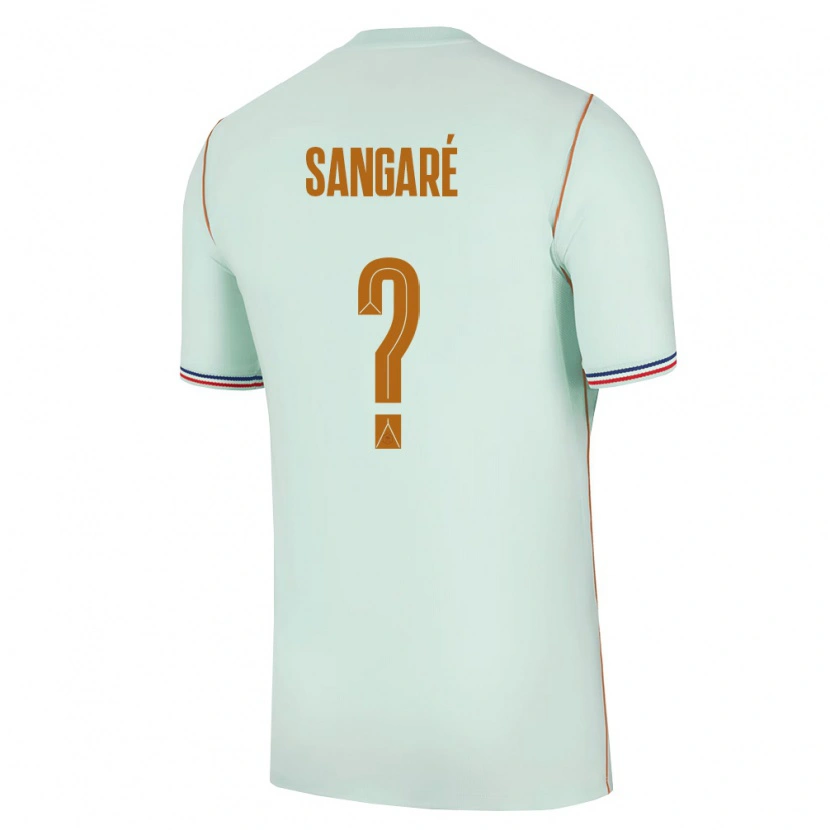 Danxen Mujer Camiseta Francia Mahamadou Sangaré #0 Verde Oro 2ª Equipación 26-28 La Camisa México