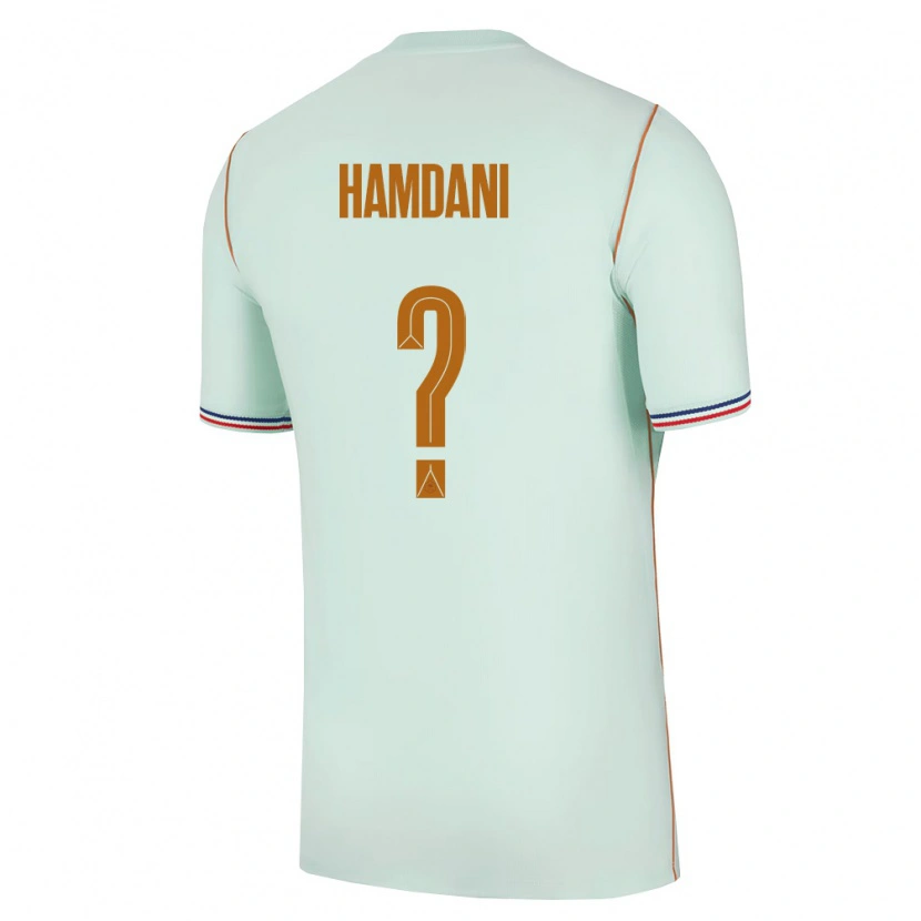 Danxen Mujer Camiseta Francia Adil Hamdani #0 Verde Oro 2ª Equipación 26-28 La Camisa México