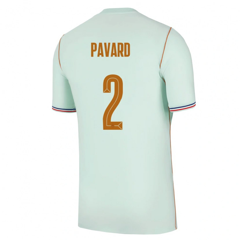Danxen Mujer Camiseta Francia Benjamin Pavard #2 Verde Oro 2ª Equipación 26-28 La Camisa México