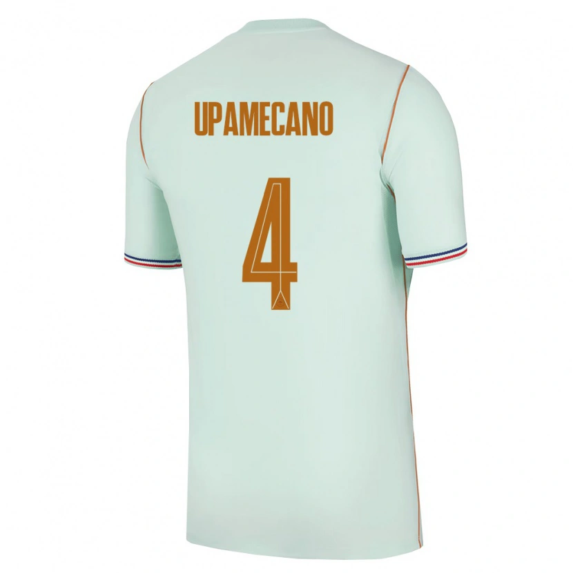 Danxen Mujer Camiseta Francia Dayot Upamecano #4 Verde Oro 2ª Equipación 26-28 La Camisa México