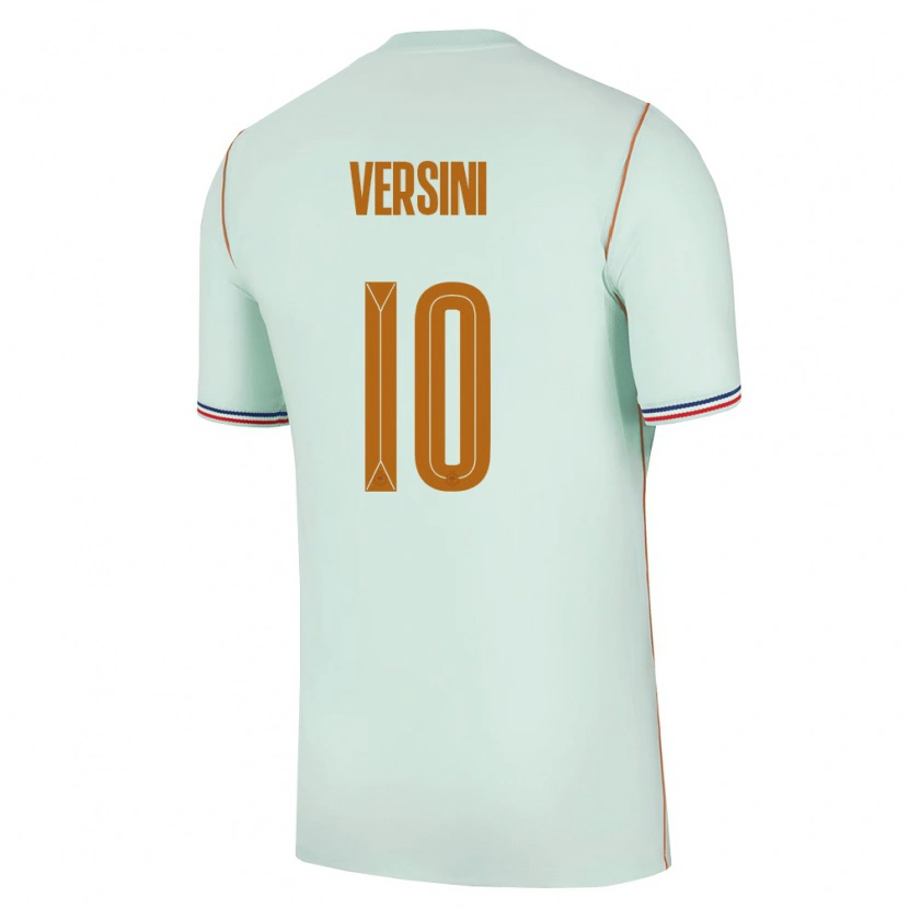 Danxen Mujer Camiseta Francia Giovani Versini #10 Verde Oro 2ª Equipación 26-28 La Camisa México