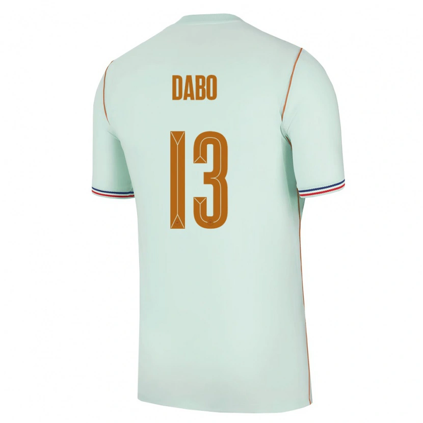 Danxen Mujer Camiseta Francia Moustapha Dabo #13 Verde Oro 2ª Equipación 26-28 La Camisa México