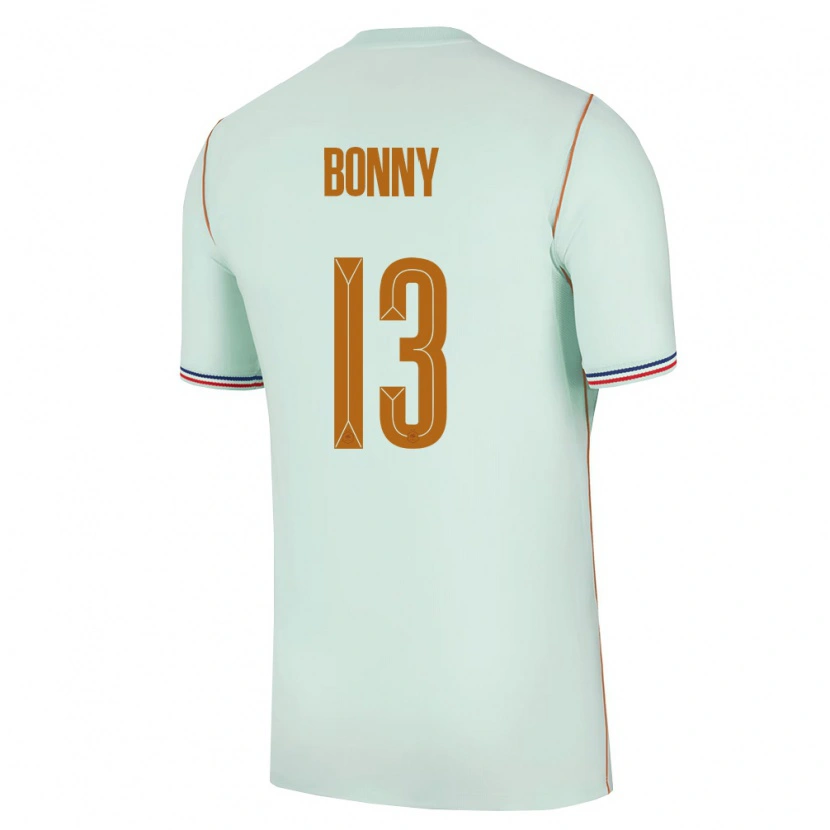 Danxen Mujer Camiseta Francia Ange Yoan Bonny #13 Verde Oro 2ª Equipación 26-28 La Camisa México