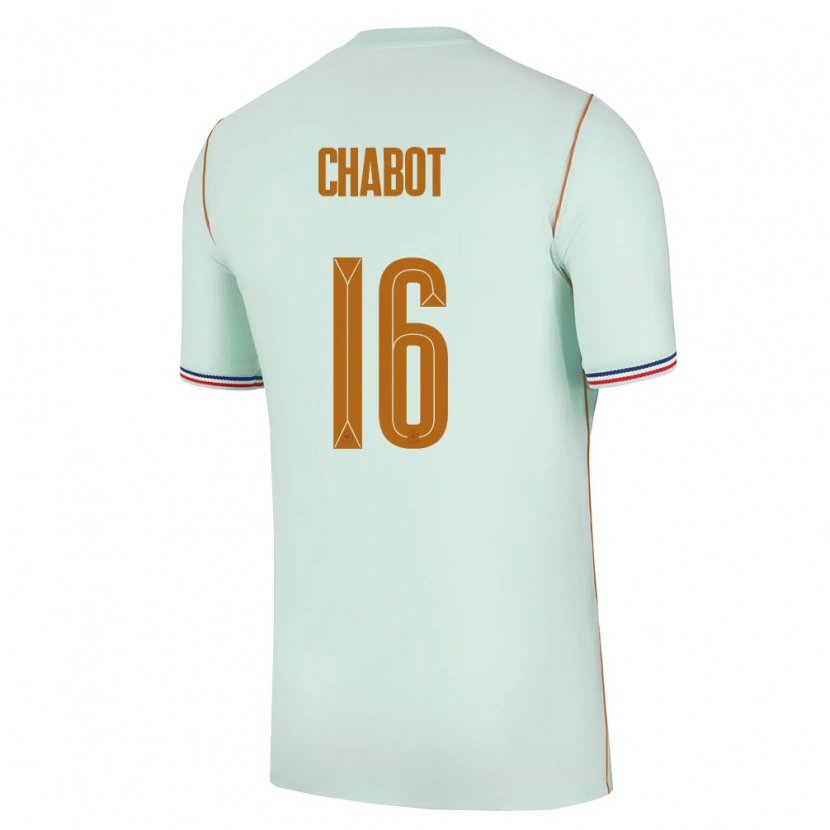 Danxen Mujer Camiseta Francia Max-Edgar Chabot #16 Verde Oro 2ª Equipación 26-28 La Camisa México