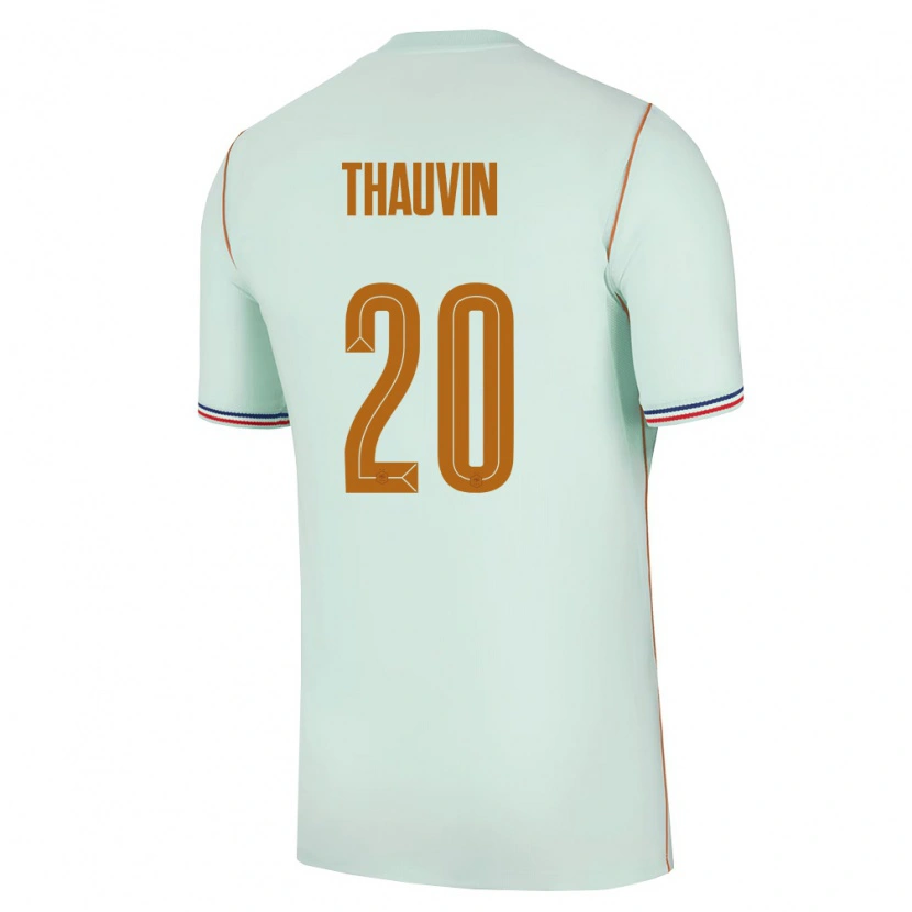 Danxen Mujer Camiseta Francia Florian Thauvin #20 Verde Oro 2ª Equipación 26-28 La Camisa México