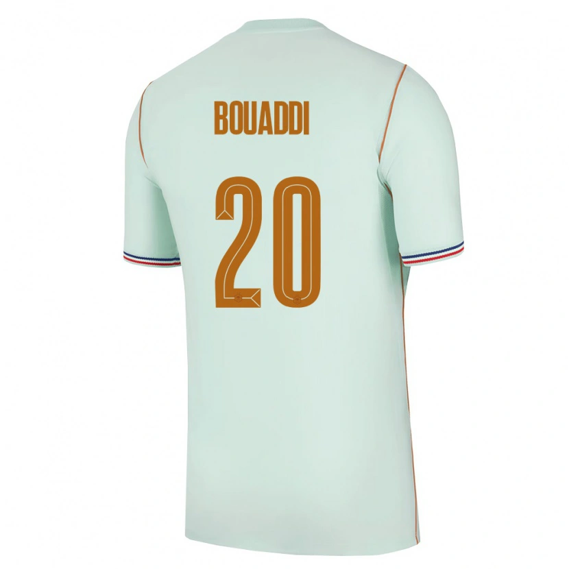 Danxen Mujer Camiseta Francia Ayyoub Bouaddi #20 Verde Oro 2ª Equipación 26-28 La Camisa México