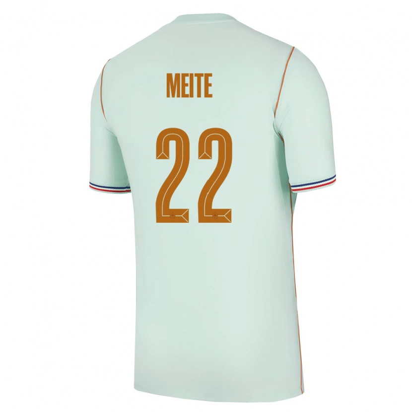 Danxen Mujer Camiseta Francia Kader Meïté #22 Verde Oro 2ª Equipación 26-28 La Camisa México
