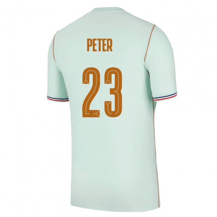 Danxen Mujer Camiseta Francia Prosper Peter #23 Verde Oro 2ª Equipación 26-28 La Camisa México