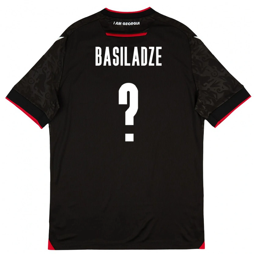 Danxen Mujer Camiseta Georgia Aleko Basiladze #0 Negro Blanco Rojo 2ª Equipación 26-28 La Camisa México