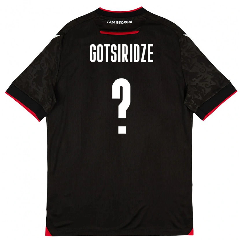Danxen Mujer Camiseta Georgia Davit Gotsiridze #0 Negro Blanco Rojo 2ª Equipación 26-28 La Camisa México