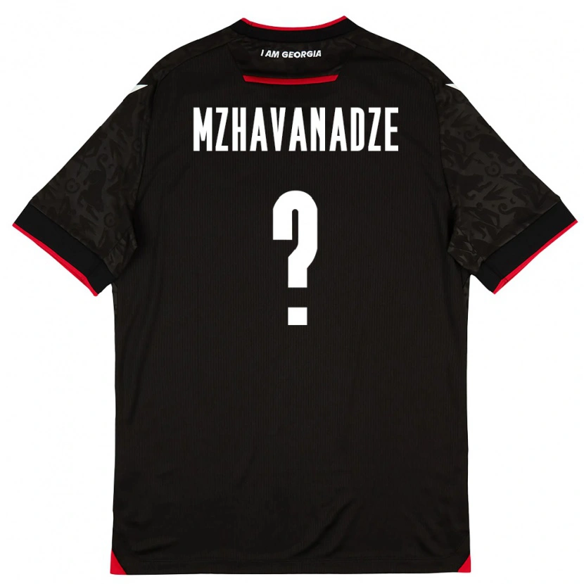 Danxen Mujer Camiseta Georgia Giorgi Mzhavanadze #0 Negro Blanco Rojo 2ª Equipación 26-28 La Camisa México