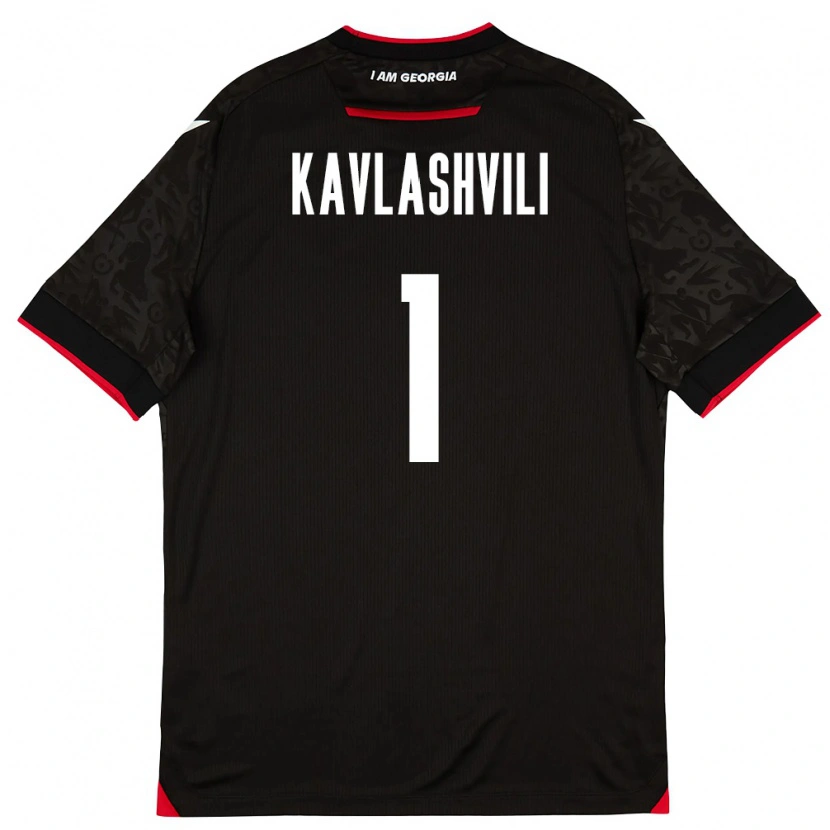 Danxen Mujer Camiseta Georgia Giorgi Kavlashvili #1 Negro Blanco Rojo 2ª Equipación 26-28 La Camisa México