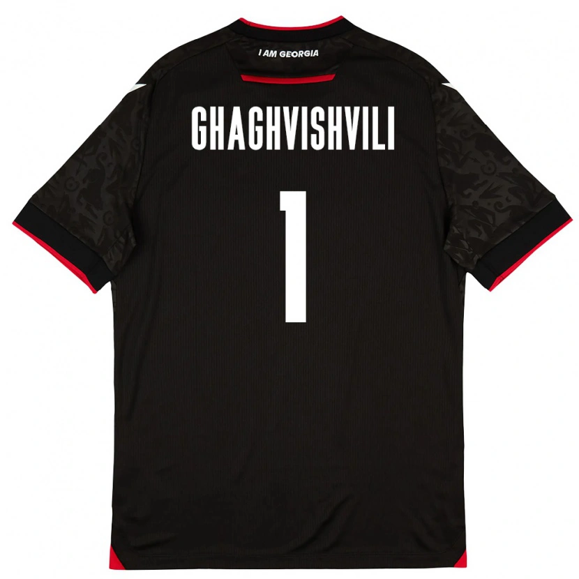 Danxen Mujer Camiseta Georgia Mate Ghaghvishvili #1 Negro Blanco Rojo 2ª Equipación 26-28 La Camisa México