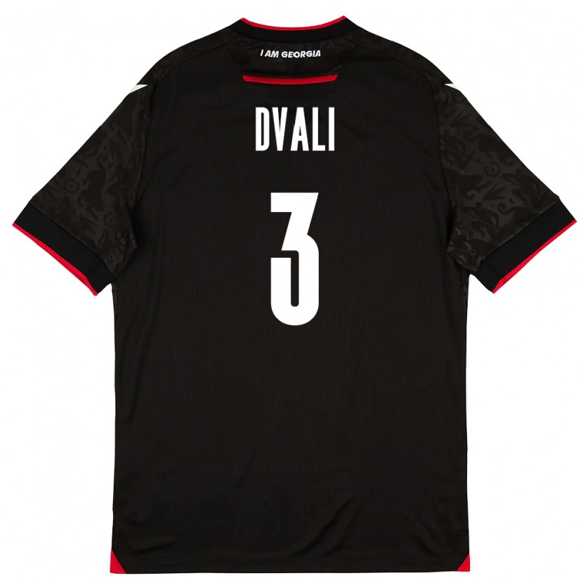 Danxen Mujer Camiseta Georgia Lasha Dvali #3 Negro Blanco Rojo 2ª Equipación 26-28 La Camisa México