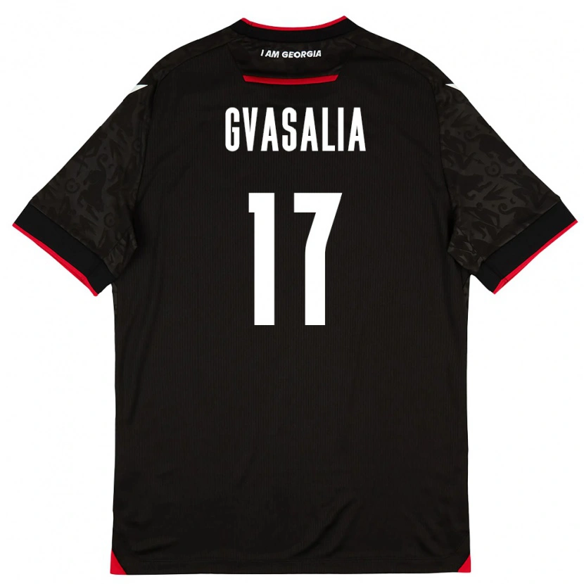 Danxen Mujer Camiseta Georgia Giorgi Gvasalia #17 Negro Blanco Rojo 2ª Equipación 26-28 La Camisa México