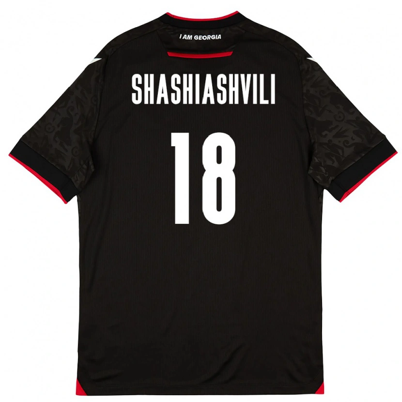 Danxen Mujer Camiseta Georgia Luka Shashiashvili #18 Negro Blanco Rojo 2ª Equipación 26-28 La Camisa México