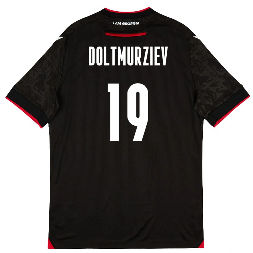 Danxen Mujer Camiseta Georgia Halid Doltmurziev #19 Negro Blanco Rojo 2ª Equipación 26-28 La Camisa México