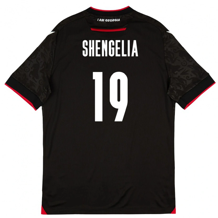 Danxen Mujer Camiseta Georgia Levan Shengelia #19 Negro Blanco Rojo 2ª Equipación 26-28 La Camisa México