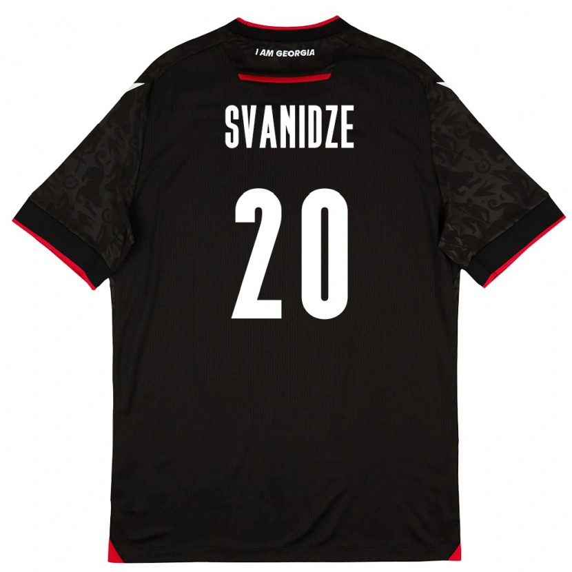 Danxen Mujer Camiseta Georgia Andria Svanidze #20 Negro Blanco Rojo 2ª Equipación 26-28 La Camisa México