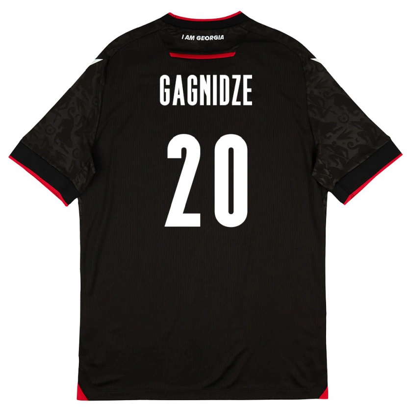 Danxen Mujer Camiseta Georgia Nika Gagnidze #20 Negro Blanco Rojo 2ª Equipación 26-28 La Camisa México