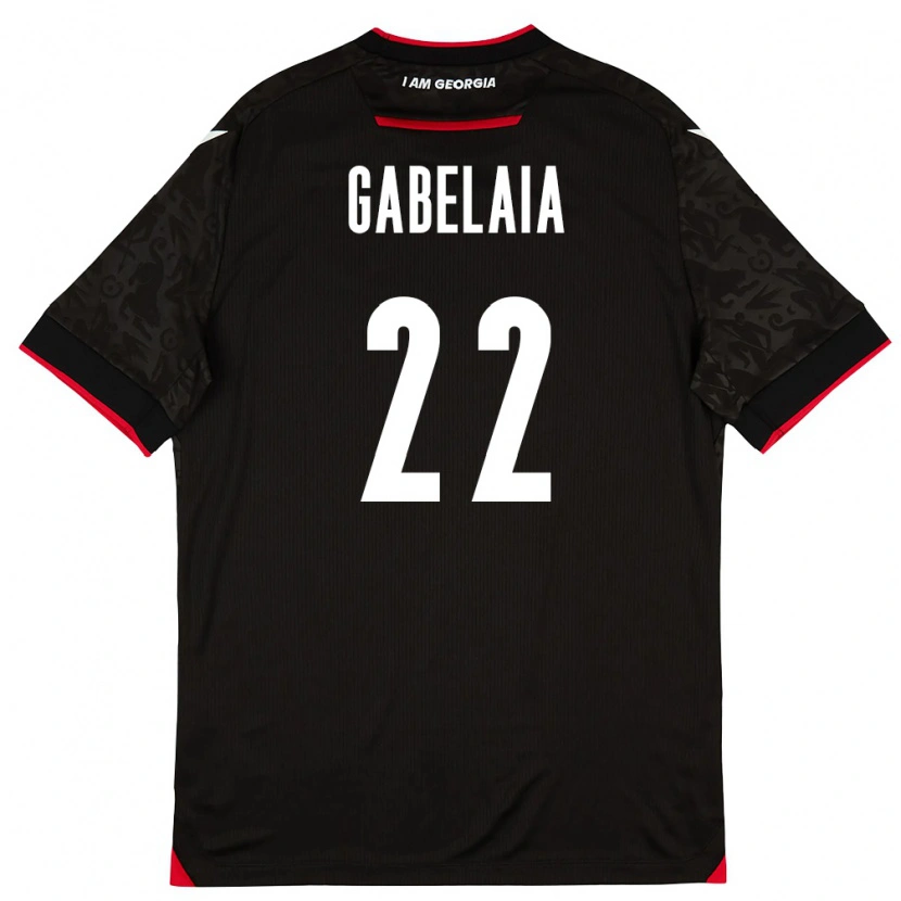 Danxen Mujer Camiseta Georgia Svetalna Gabelaia #22 Negro Blanco Rojo 2ª Equipación 26-28 La Camisa México