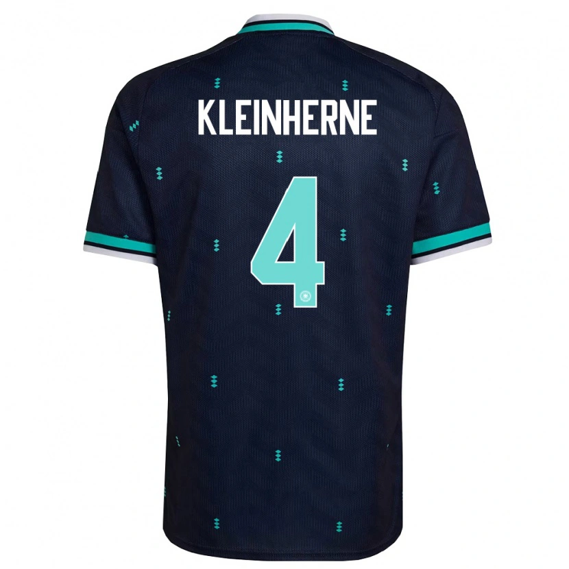 Danxen Mujer Camiseta Alemania Sophia Kleinherne #4 Marino Azul Cielo Blanco 2ª Equipación 26-28 La Camisa México