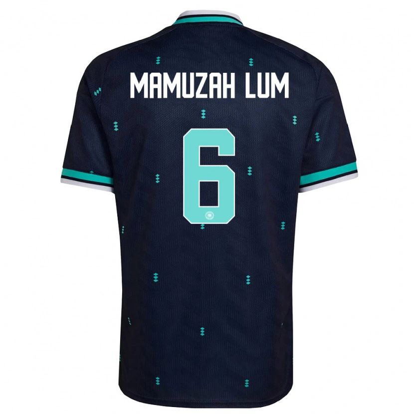 Danxen Mujer Camiseta Alemania Boris Mamuzah Lum #6 Marino Azul Cielo Blanco 2ª Equipación 26-28 La Camisa México