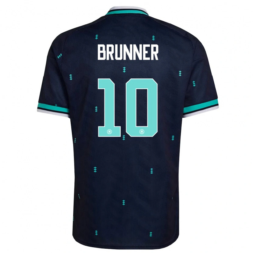 Danxen Mujer Camiseta Alemania Paris Brunner #10 Marino Azul Cielo Blanco 2ª Equipación 26-28 La Camisa México