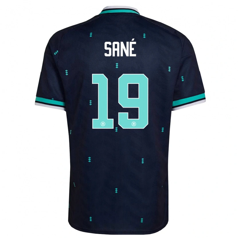 Danxen Mujer Camiseta Alemania Leroy Sané #19 Marino Azul Cielo Blanco 2ª Equipación 26-28 La Camisa México