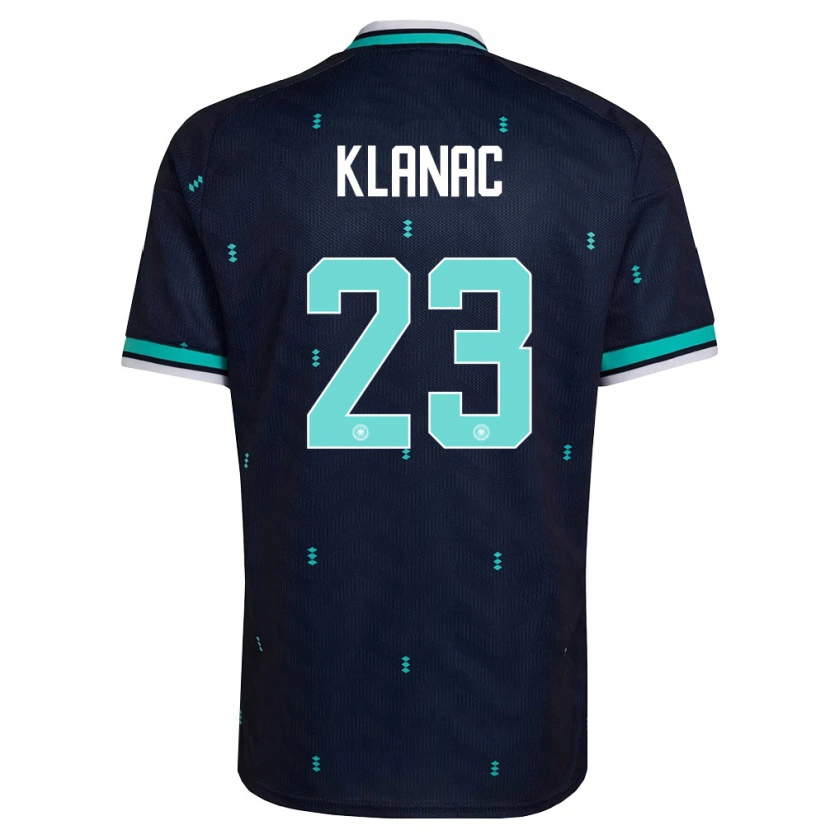 Danxen Mujer Camiseta Alemania Leon Klanac #23 Marino Azul Cielo Blanco 2ª Equipación 26-28 La Camisa México