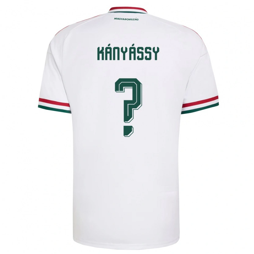 Danxen Mujer Camiseta Hungría Gergely Kányássy #0 Blanco Rojo Verde 2ª Equipación 26-28 La Camisa México