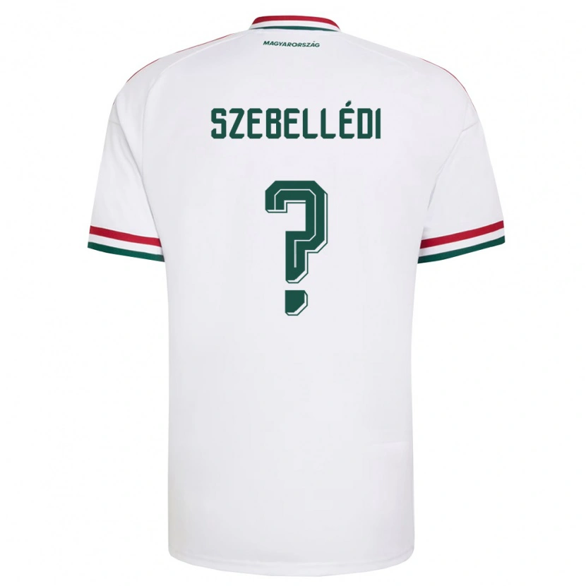 Danxen Mujer Camiseta Hungría Bátor Szebellédi #0 Blanco Rojo Verde 2ª Equipación 26-28 La Camisa México