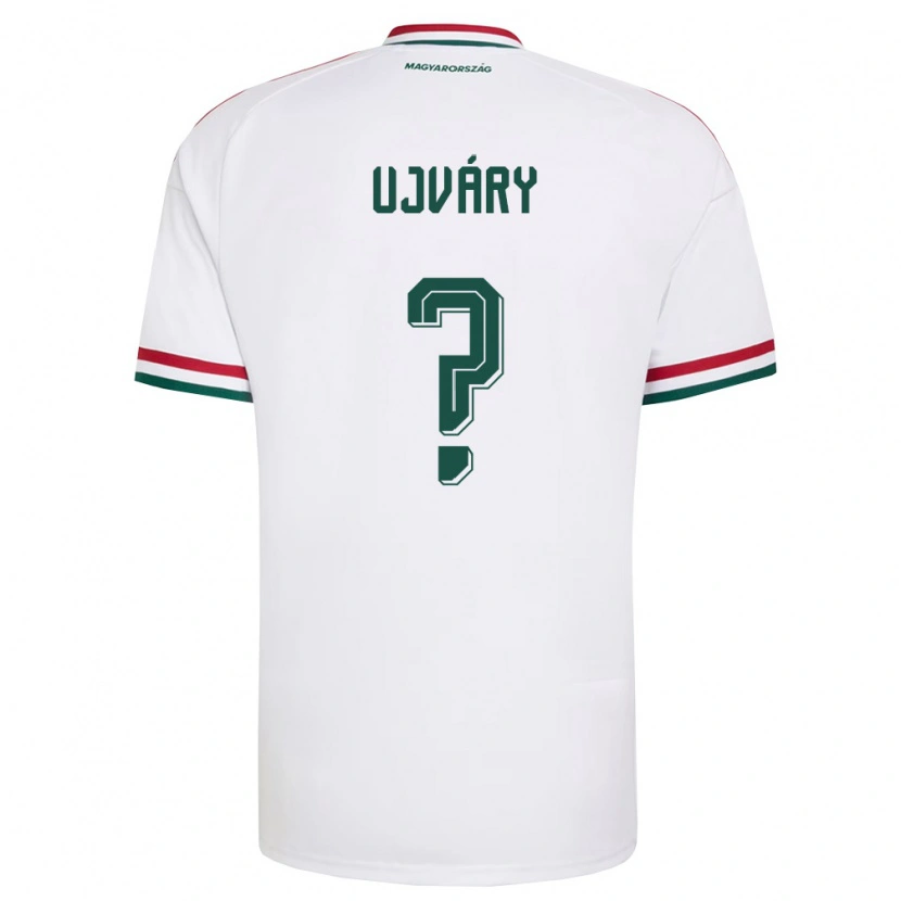 Danxen Mujer Camiseta Hungría Ferenc Ujváry #0 Blanco Rojo Verde 2ª Equipación 26-28 La Camisa México