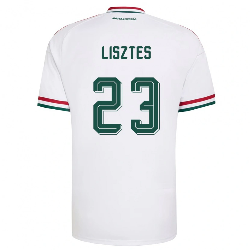 Danxen Mujer Camiseta Hungría Krisztián Lisztes #23 Blanco Rojo Verde 2ª Equipación 26-28 La Camisa México