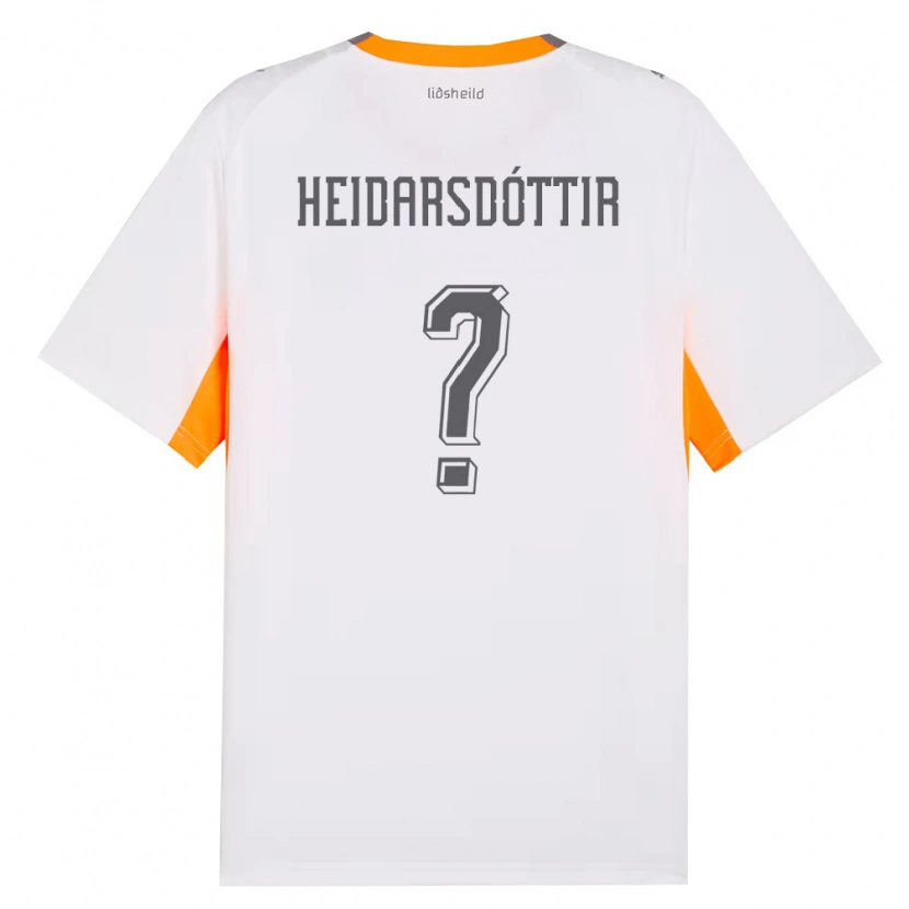 Danxen Mujer Camiseta Islandia Sædís Rún Heiðarsdóttir #0 Blanco Naranja Gris 2ª Equipación 26-28 La Camisa México